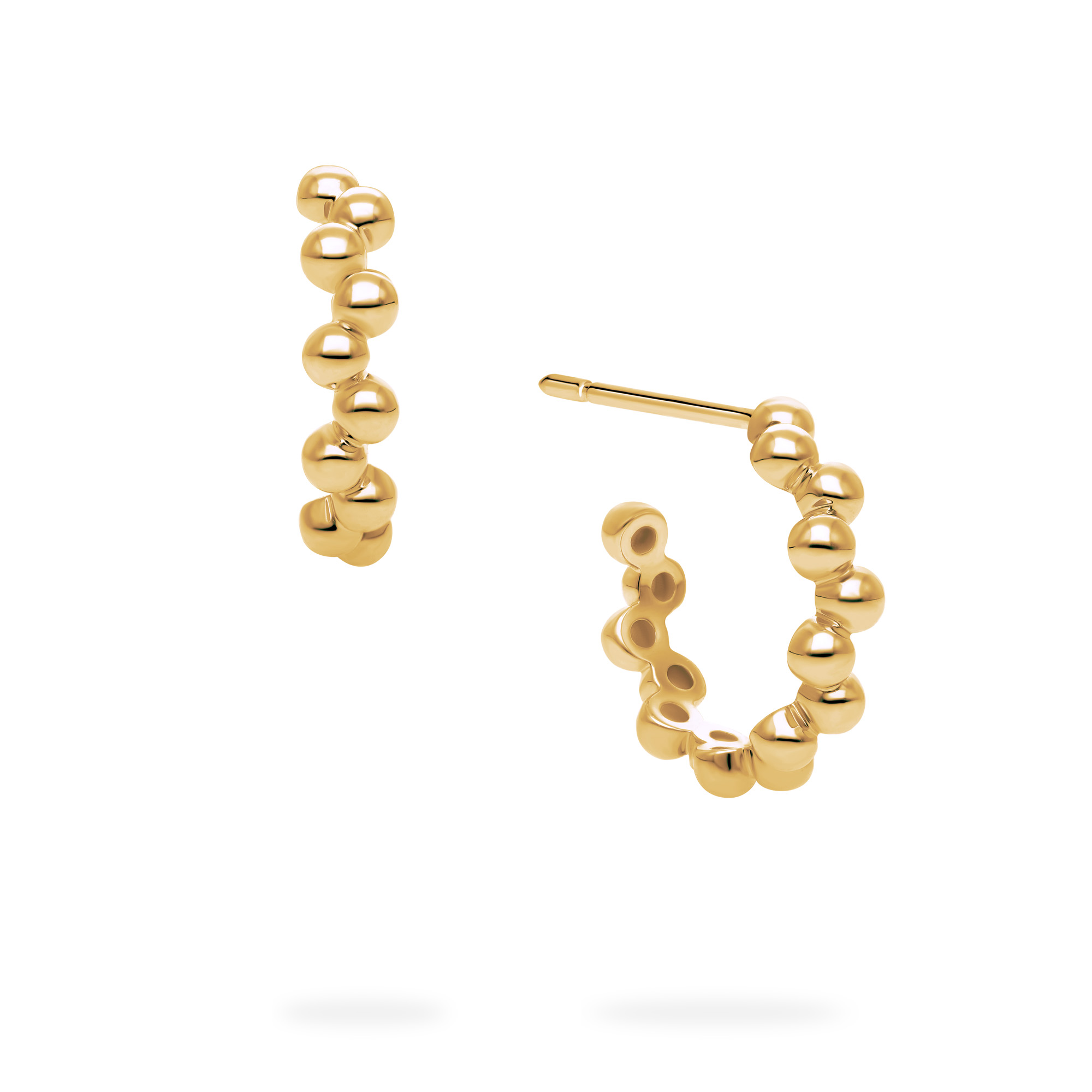 Birks Iconic Yellow Gold Splash 15 mm Hoop Earrings | Maison Birks